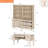 2 Piece Office Set, 56" Executive Desk & Set Of 2 Bookcases With Drawers, Beige