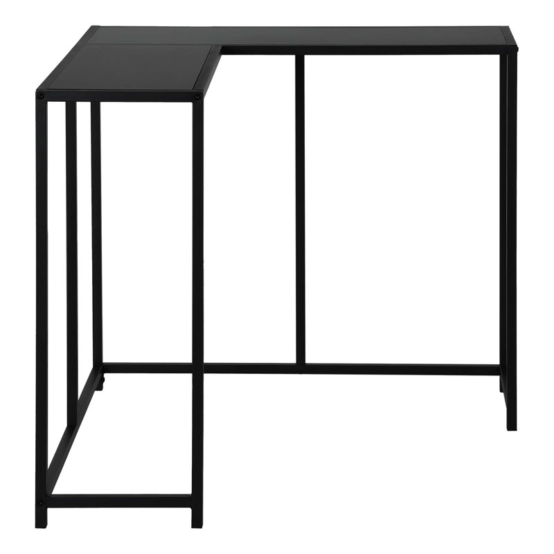 Jordyn Accent Table, Console, Entryway, Narrow, Corner, Contemporary,, White Marble, Black