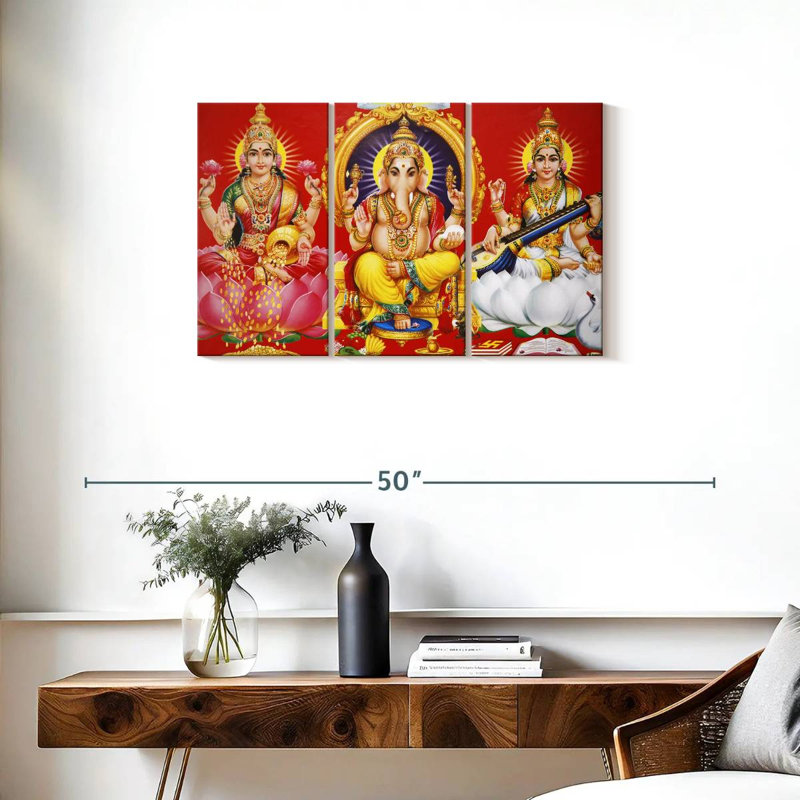 Adella Laxmi Ganesh et Saraswati, H 20 po x l 33 po