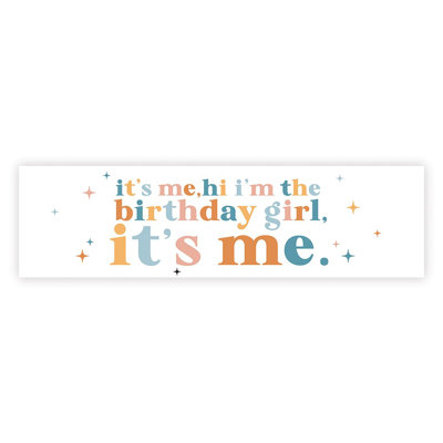 Koyal Wholesale It’S Me Hi I'm the Birthday Girl, bannière rétro pastel, décoration de soirée disco, 13 po x 47 po