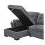 Canapé-lit modulaire réversible tissé de 95 po avec porte-gobelet de rangement Toby