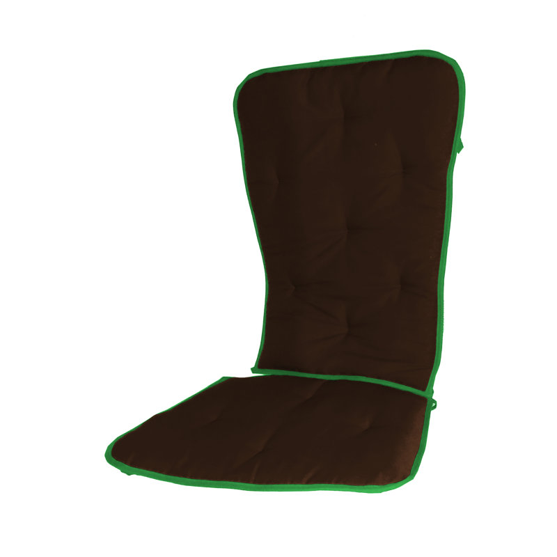 Coussin de siège/dossier à deux tons Uni, Brun / Vert