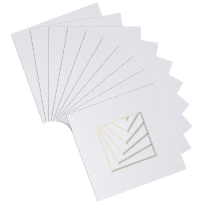 Nicola Spring - Picture Mounts Frames - Photo, White, 15cm H x 15cm W x 0.2cm D