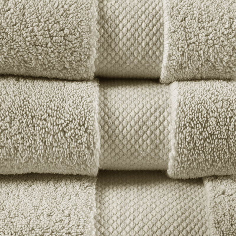 6-piece  Weight Cotton Towel Set – Long Staple Zero Twist Plush Absorbent Luxury, Natural