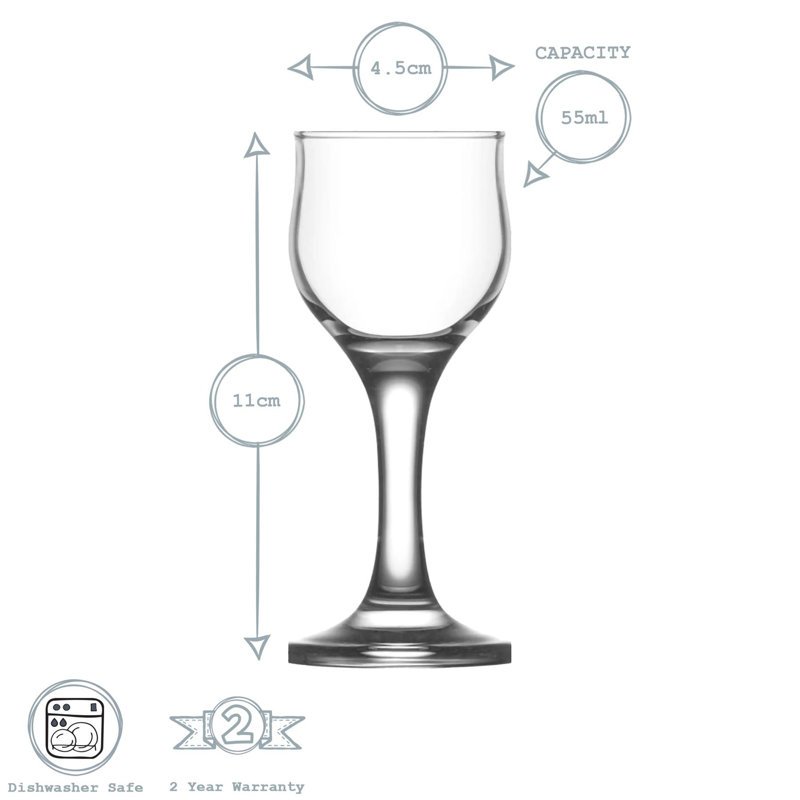 55ml Cordial Glass, 12