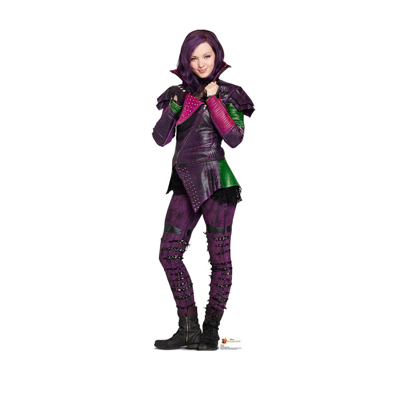 Mal Disney Descendants Lifesize Purple Cardboard Standup