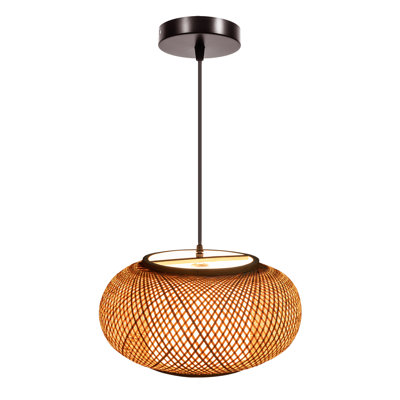 Luminaire suspendu en rotin 16 po