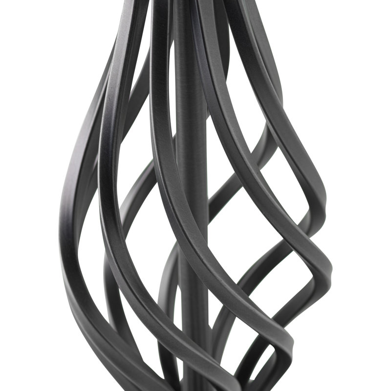 Zoey 31cm Twist Traditional Metal Table Lamp Base, Pewter Grey