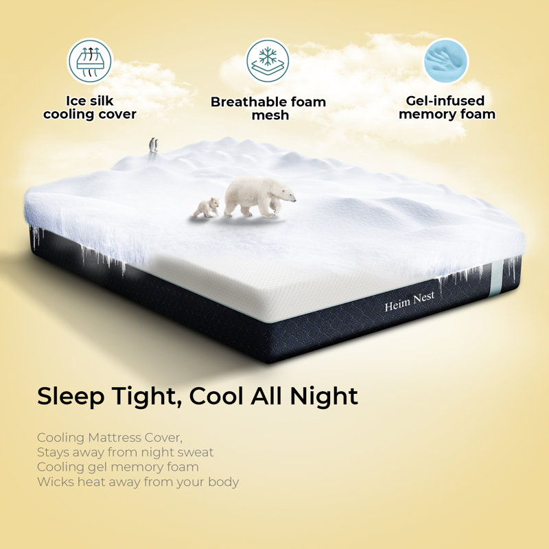 12'' Medium-Firm Memory Foam Mattress, King