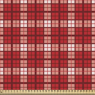 fab_50502Plaid Fabric By The Yard, Tartan Pattern With Grid Style Vintage Stripes And Squares Geometric Design, Decorative Fabric For Upholstery And H -  East Urban Home, 26EBB61C201047B4AB14BBC8B8A495F1