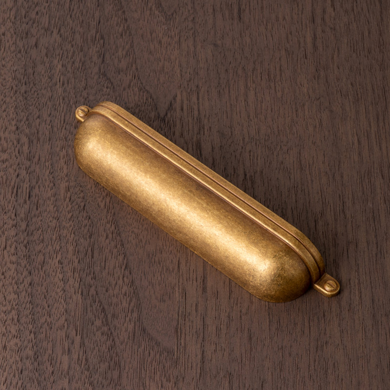 Cup Pull, 5", Antique Brass