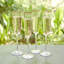 Hammered Champagne Glass-Clear w/Gold Rim