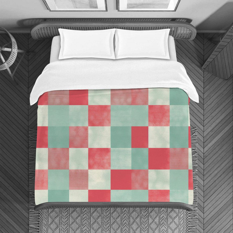 Checkered Polyester Checkered Duvet Cover, Queen Duvet Cover
