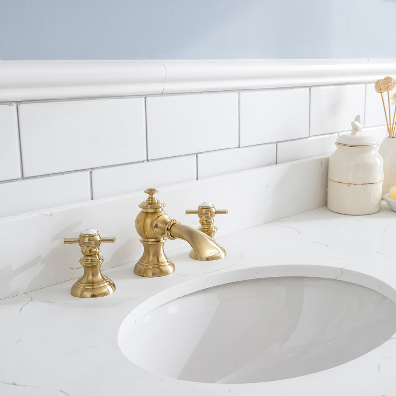 Palace 72'' W Double Vanity, Cashmere Gray, Satin Brass