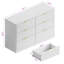Commode double moderne 6 tiroirs l 47,1 po-118658248