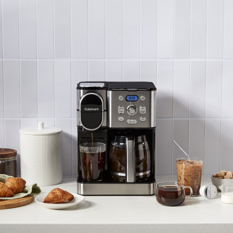 Cuisinart Brew Central 12-Cup Programmable Coffee Maker, Carafe, Brushed Chrome, Silver