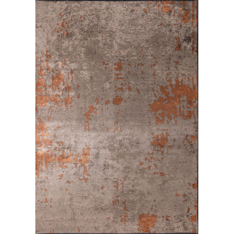 Rapture Tan Orange No Pattern And Not Solid Color Luxury Area Rug, Rectangle 7'10" x 11'2"
