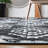 Gonsales Geometric Black / Ivory Powe Loomed Rug-1192901270