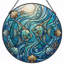 Panneau de vitrail Ocean Fish - 7,8H-332943206