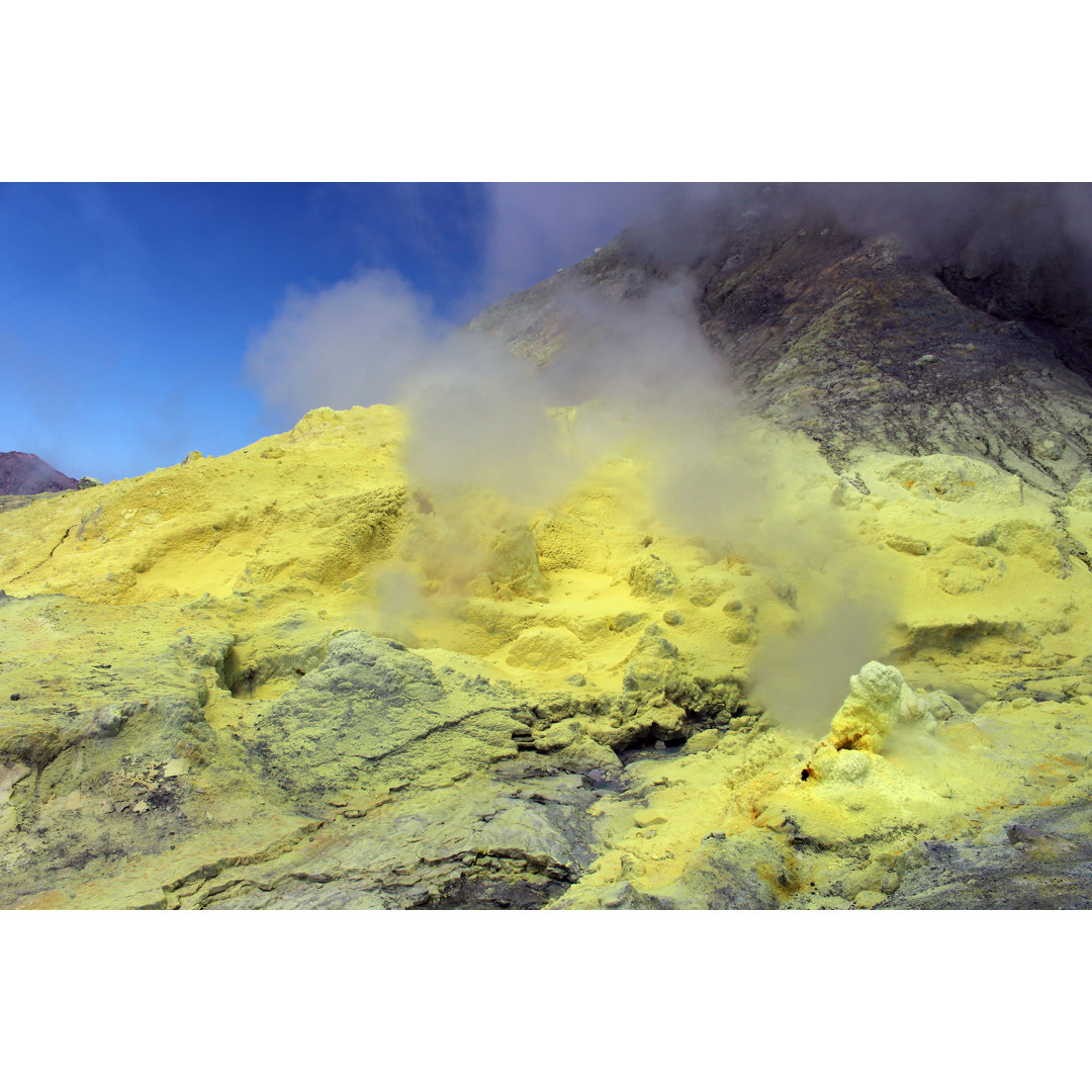 Schwefel Fumarole- White Island von Vipersniper - Leinwanddrucke