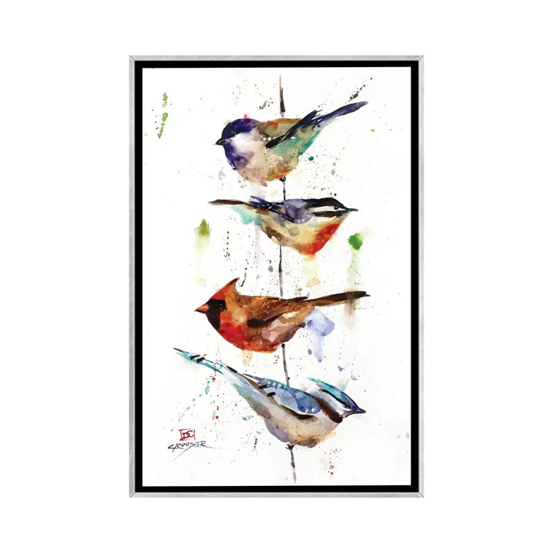 " The Perch " by Dean Crouser, 26" H x 18" W x 1.5" D, Silver Framed Canvas, No Mat