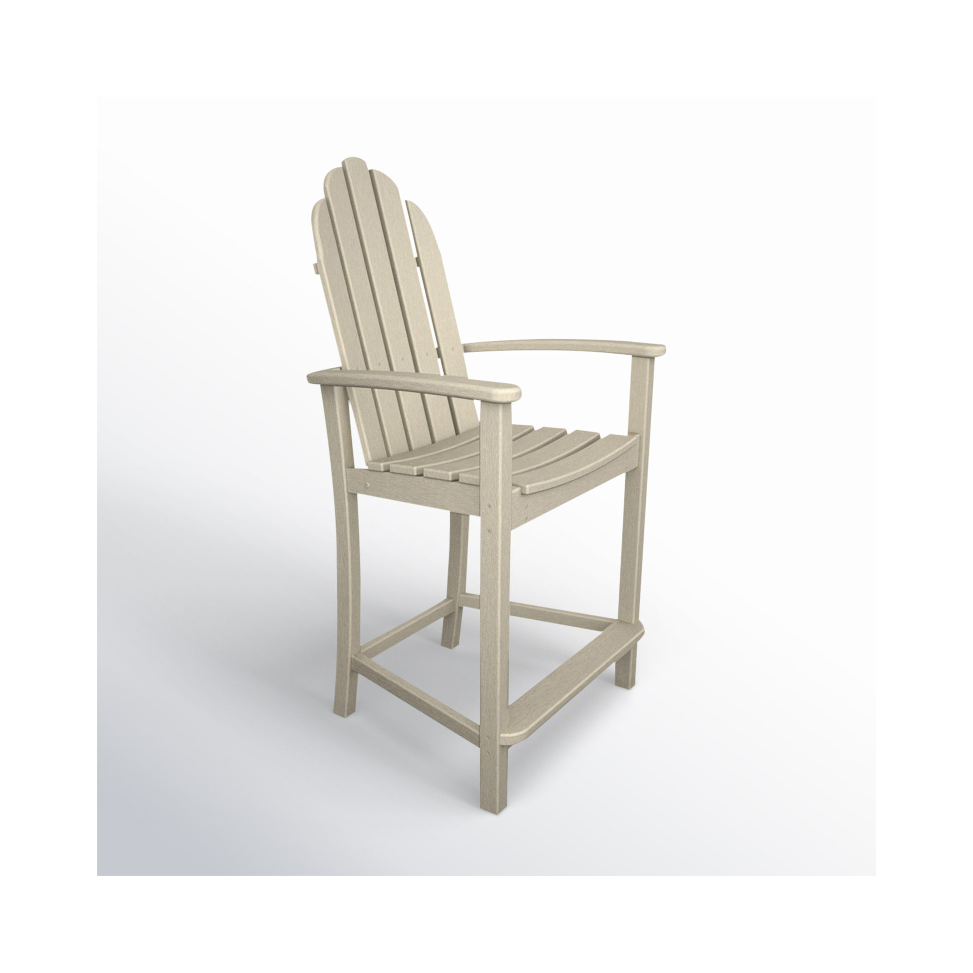 POLYWOOD Classic Adirondack Counter Chair, Sand
