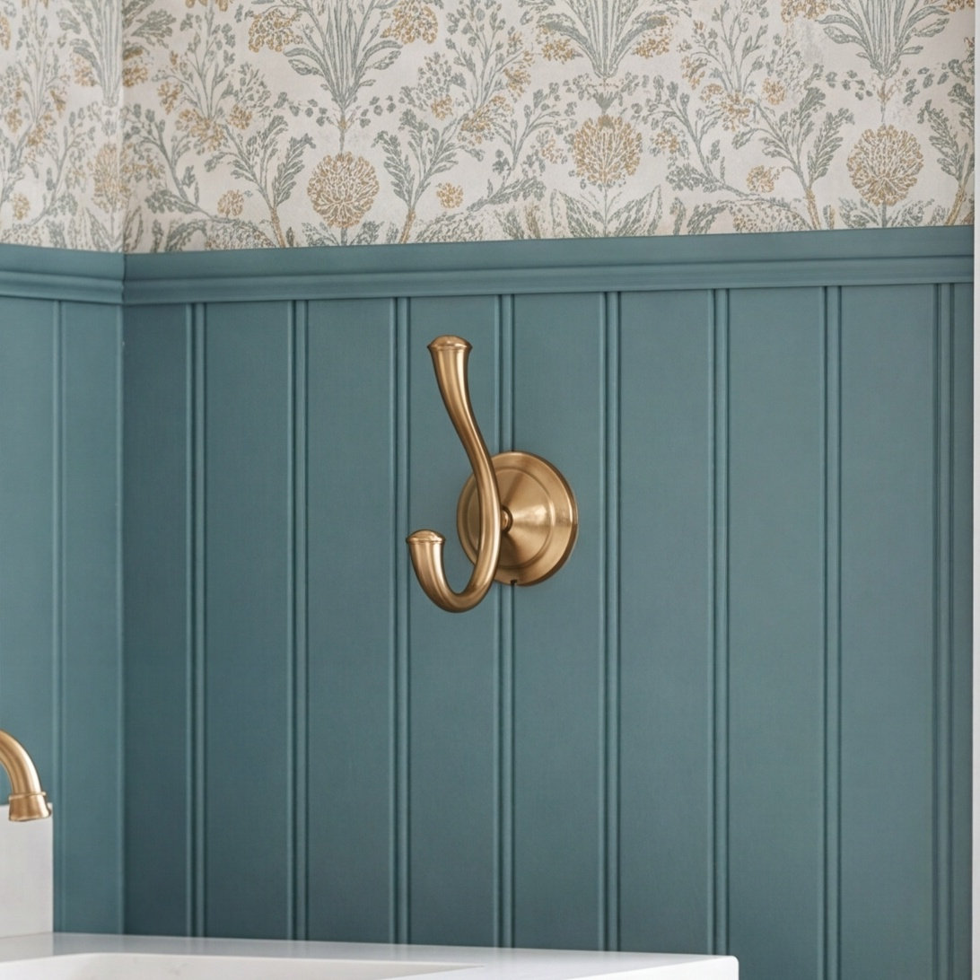 Linden™ Double Towel Hook, Brilliance Champagne Bronze