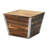 Cavorn Tapered Square Brown Planter Bucket-1937800478