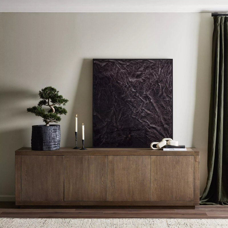 WARBY 94'' W Solid Wood Sideboard, Worn Oak