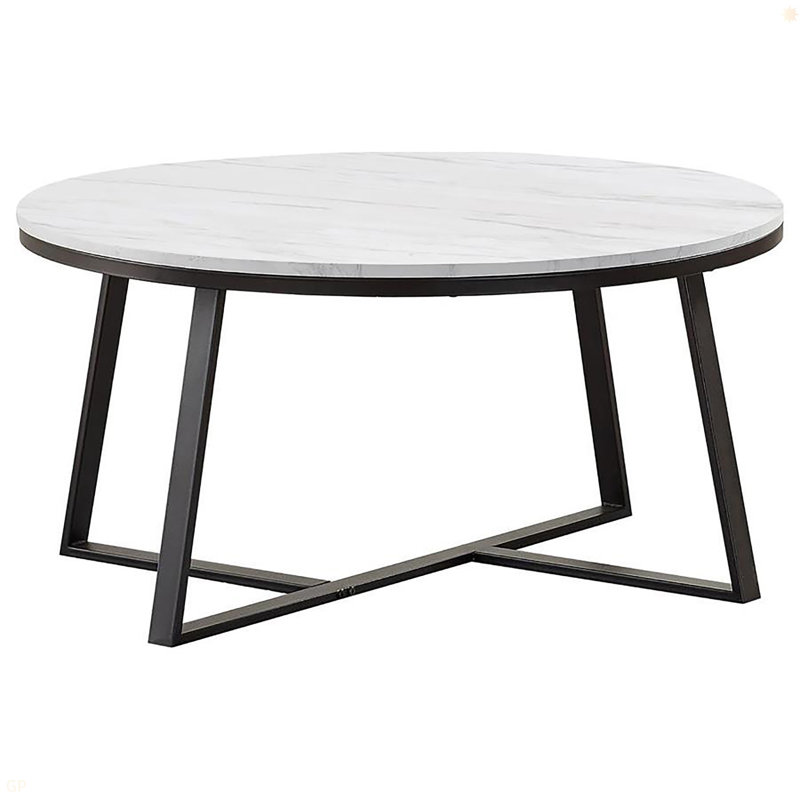 Table basse blanche et noir mat