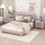 Ensemble de chambre à coucher 3 pièces, grand lit plateforme tapissier et 2 tables de chevet-1490933406
