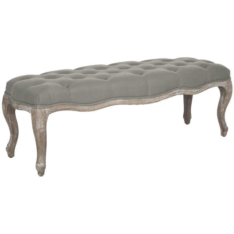 Banc recouverts de tissu d'ameublement Fleur, Brume de mer
