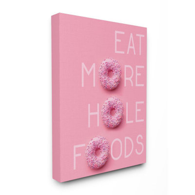 «Eat More Hole Foods», ensemble d'impression sur toile panoramique