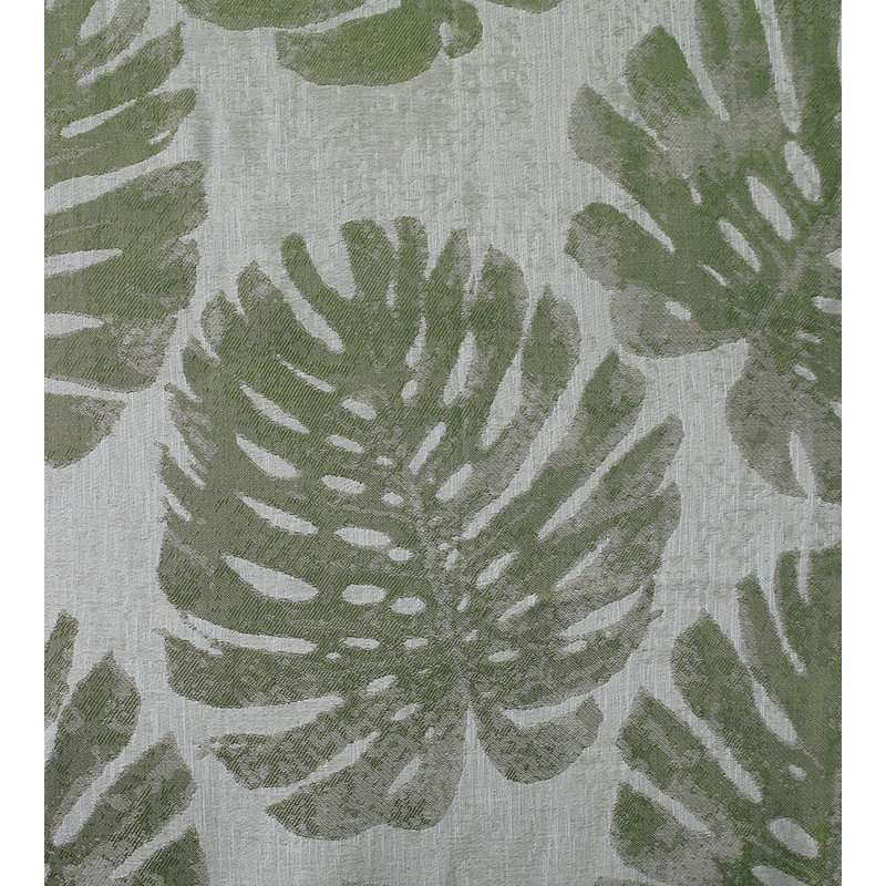 Bloom Palm Leaves Fabric, Deep Forest Green