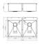 Évier de cuisine encastré en acier inoxydable à double cuve 16 jauges 33 po x L 22 po x 33 po-70481872