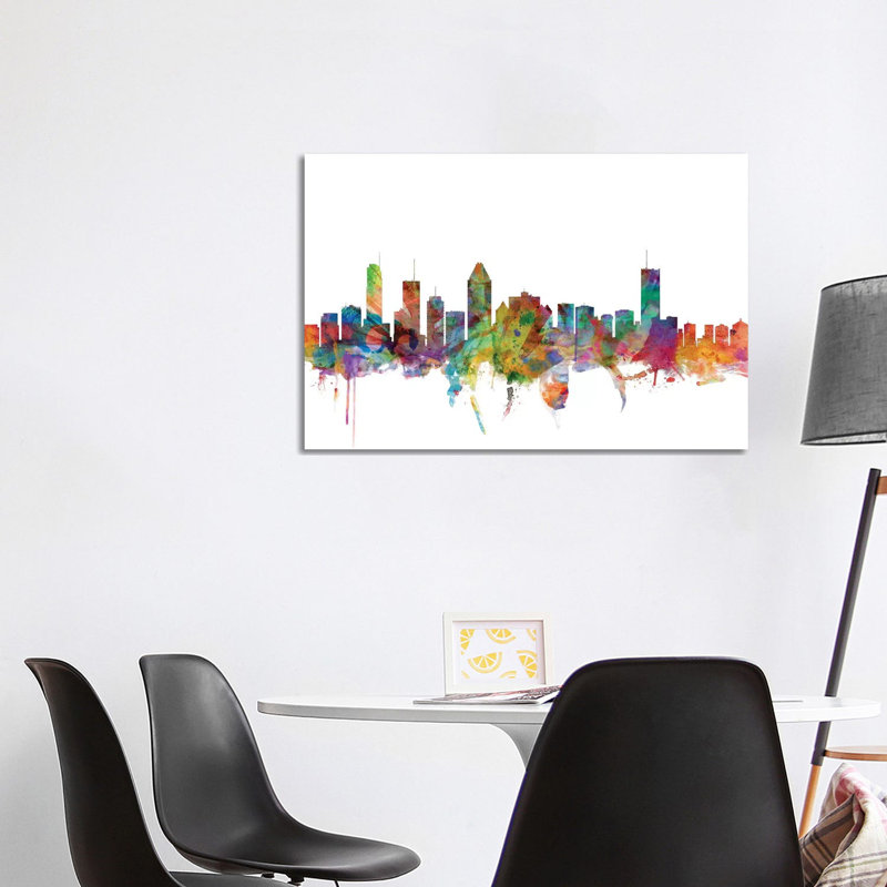 Montreal, Canada Skyline by Michael Tompsett - 1 Piece Wrapped Canvas Wall Art, 101.6 cm H x 66.04 cm W x 1.91 cm D