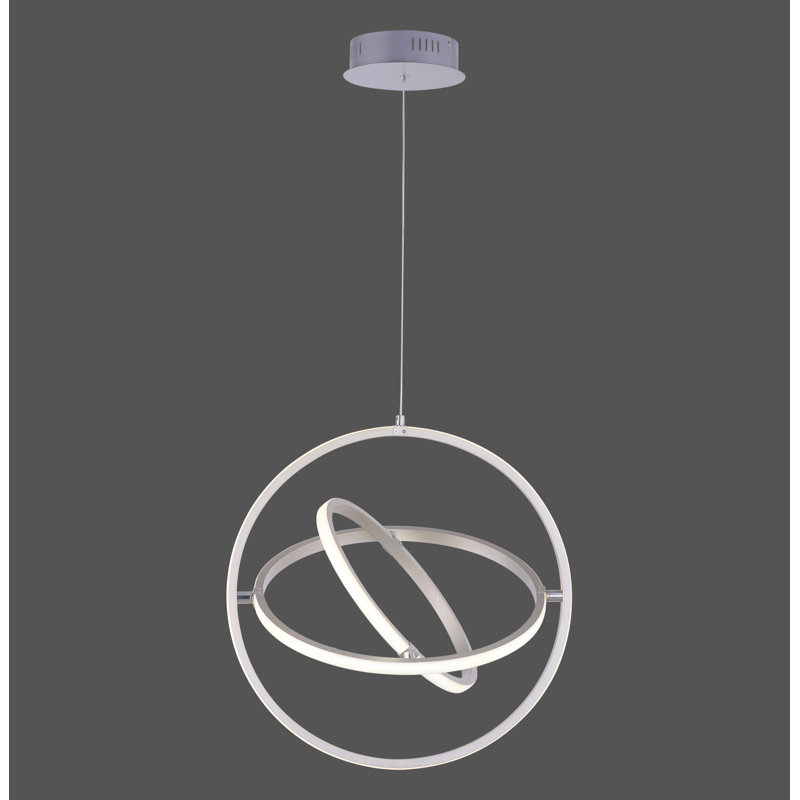 Borchardt 3 - Light Steel LED Geometric Pendant