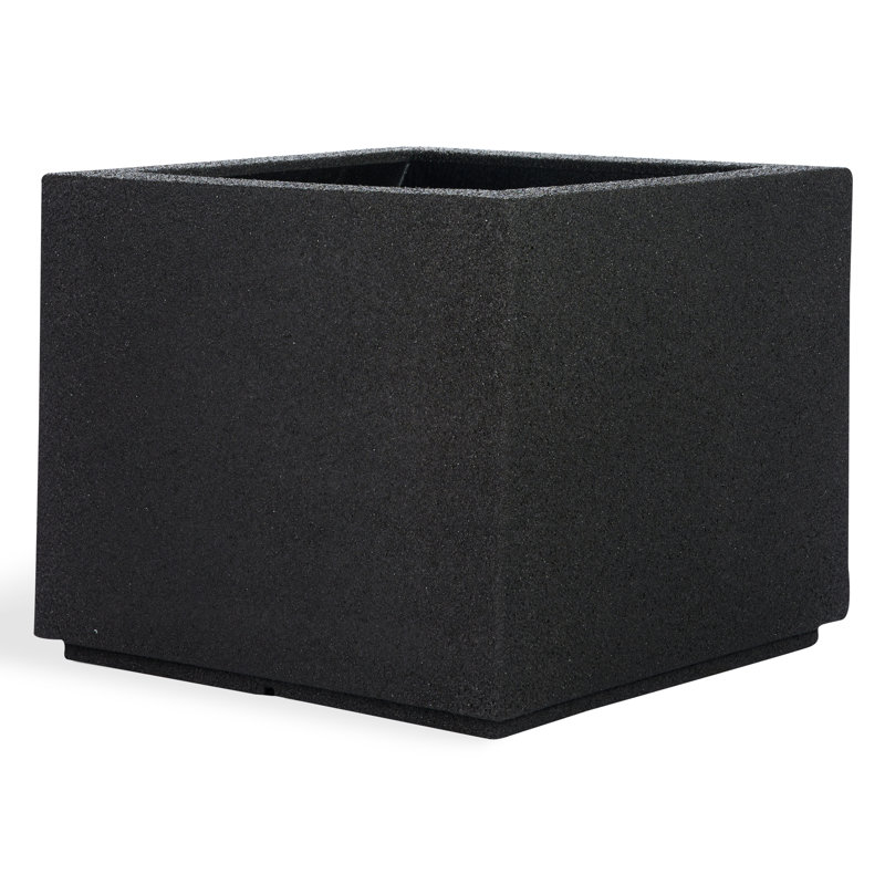 Milan Polymer Planter Box, Black Granite