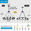Luminaire suspendu de style campagne moderne en verre 34,25 pouces Wagon Wheel