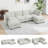 128" Oversized Modular Sectional Sofa with Storage & Removable Covers, Convertible U-Shape, L-Shape & Sleeper Configuration, Modern 6-Seater Couch with Movable Ottoman-1640922145