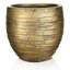 Gold Ribbed Stone Indoor Plant Pot Handmade Pot Planter-120084532