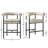 24" Modern Boucle Counter Stools, Upholstered Barrel Back Counter Height Chairs With Black Metal Frame And Footrest For Kitchen Island