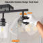 Plafonnier réglable semi-encastré, rail d'éclairage moderne noir mat avec abat-jour en verre transparent, couloir de chambre à coucher de la cuisine, de la salle à manger-126459707