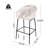 Outdoor Metal , 2 Gray Faux Stools, All - In One Design With Seamless Structure, Woven Basket Weave Pattern, 29.50 Inch Seat For Bar Tables, Black Iron Frame Long Lasting Use, 12.50 Footrest