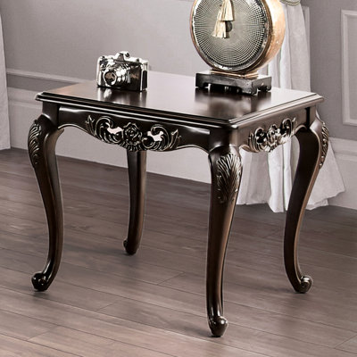 Traditional Design Solid Wood End Table With Legs, Features, Colour Finish, 23.5 In Tall, 40 Lb, 27.5 Wide, 26 Deep, Height, Tall Having Build, Design, Lb Weight, Wide