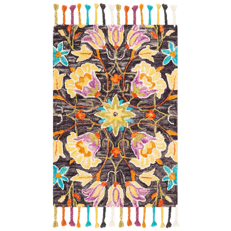 Vahakn Hand Tufted Wool Floral Rug