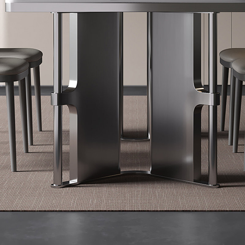 Table de salle à manger rectangulaire haut de gamme française, Blanc, H 29,5 po x L 55,1 po x l 31,5 po