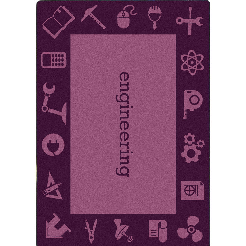 Tapis mauve par Joy, Rectangle 5 pi 4 po x 7 pi 8 po