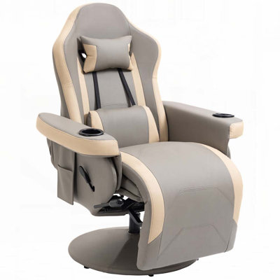 PU Swivel Manual Recliner Chair