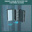Porte de douche en verre trempé de l 36 po x H 72 po - Revêtement anticorrosion, insonorisant Space Optimizer,